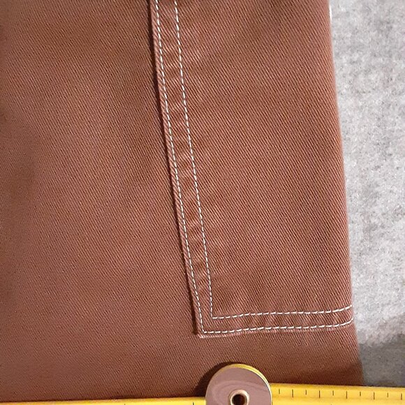 Dockers Woman's Denim Skirt Size 12, Brown, Cargo Pockets, belt loops - Picture 9 of 9